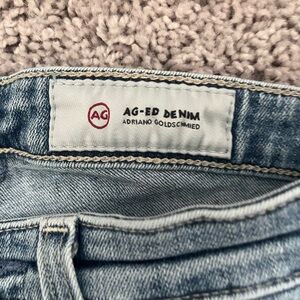 AG Adriano Goldschmied Light Blue Distressed Skinny Jeans